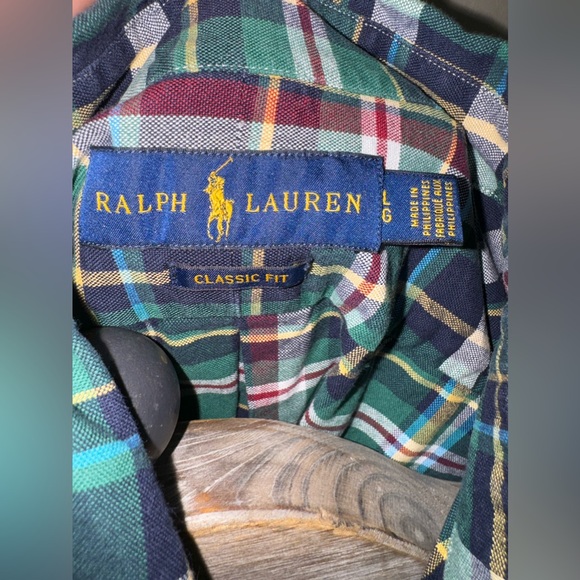 Plaid polo button down - Picture 3 of 3